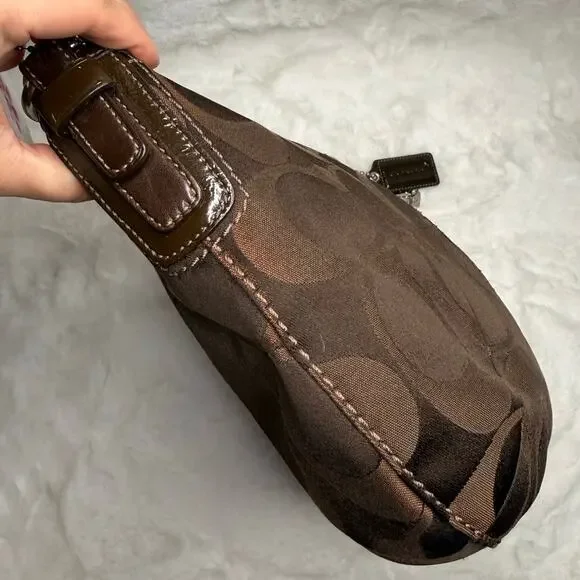 y2k Coach 12675 Brown Signature Hobo Shoulder Bag - Picture 4 of 8